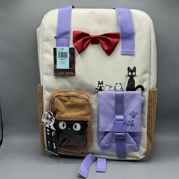 Studio Ghibli Handbags - Studio Ghibli Kiki's Delivery Service Jiji Multi Pocket Backpack NEW